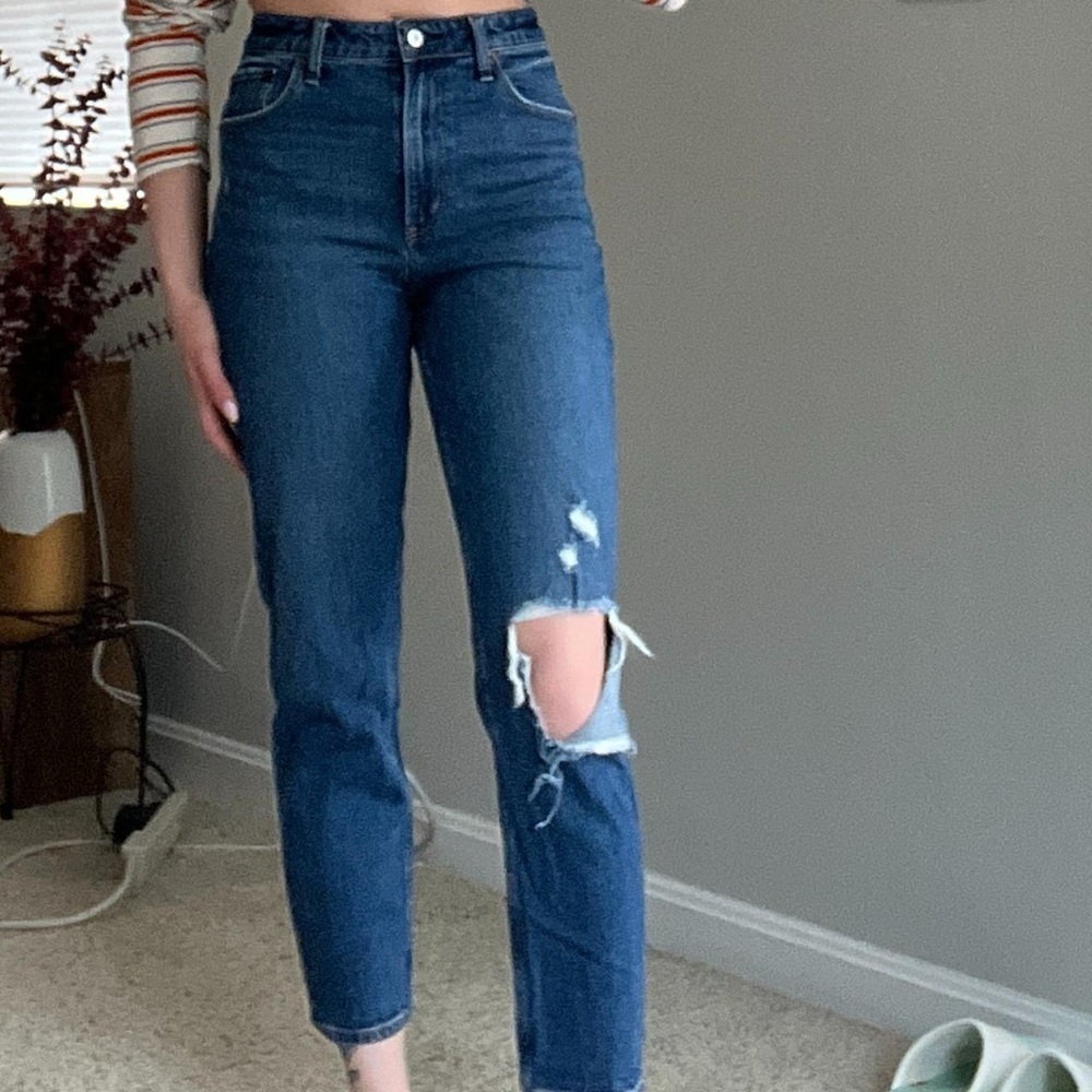 Abercrombie The Mom high rise Curve Love jean